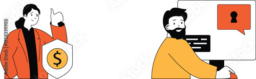 Secure financial transaction between a client and a service provider over the internet