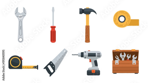 Collection of Essential Hand Tools and Equipment for DIY Projects and Repairs