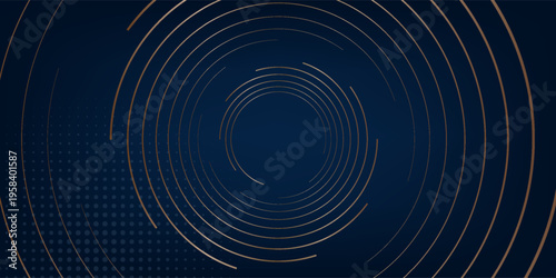 Premium background design with mocha mousse line pattern (texture) in luxury pastel color. Abstract horizontal vector template for business banner.dark blue background with golden brown circles.