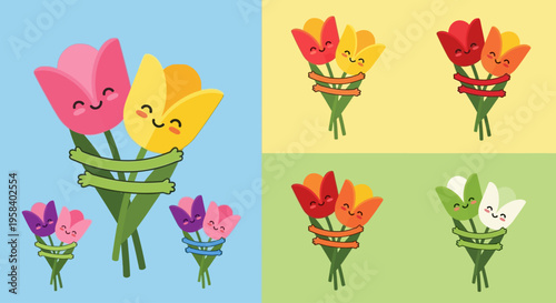 Colorful Flat Design USB Devices and Adapters Collection