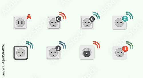 Collection of different drone illustrations