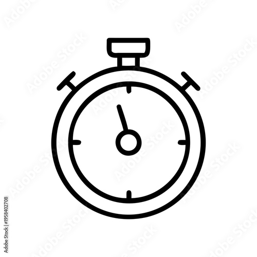 Free Download A minimalist vector graphic of a stopwatch icon on a white background - GFXLoad