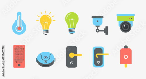 Collection of flat design computer keyboards and tablets