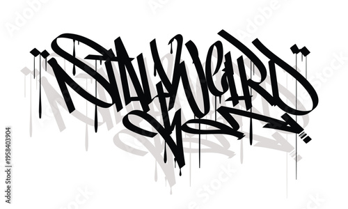 STAY WEIRD graffiti tag style design