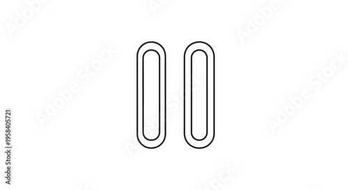 Black and white paperclip duo.