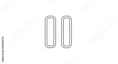 Two paper clips side by side.