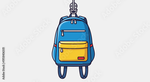 Blue and Yellow Backpack.