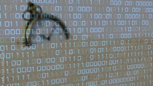 Binary grid fading, pocket watch emerging left, face sharpening to reveal brass watch for contrast