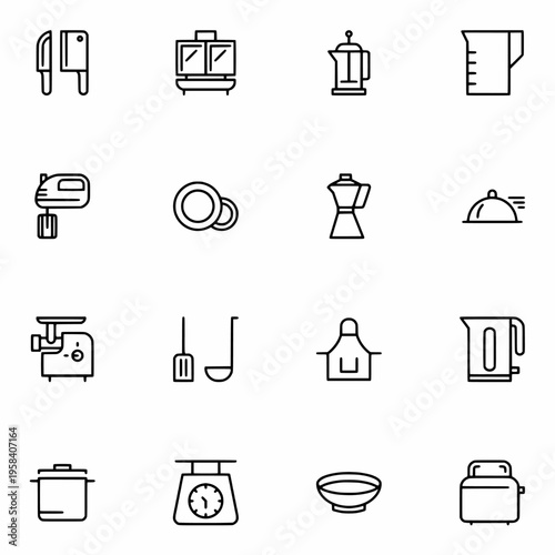 Kitchen icons set