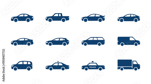 collectionofvariouscarsandtrucksincludingpolicevehicle