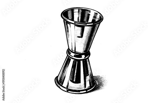 Classic stainless steel cocktail jigger for precise drink measurements