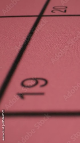 Zoomed Image Of Pastelcolored Calendar Shifting Across Layout