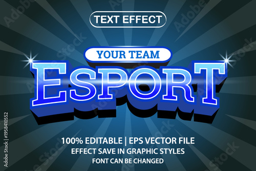 esport 3d editable text effect