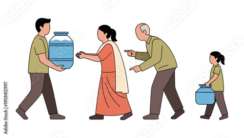 Water Conservation : a Family is committed to water conservation