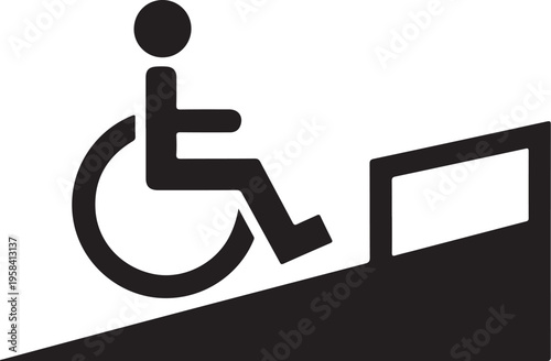 Black vector wheelchair accessibility icon