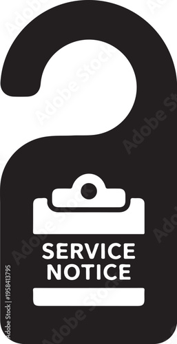 Vector service notice door hanger icon