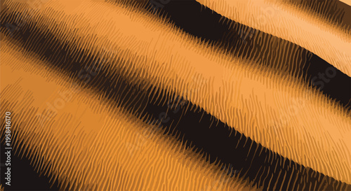 Close-up abstract view of golden desert sand dunes with rippling patterns created by the wind, showcasing natural textures and warm sunlight.