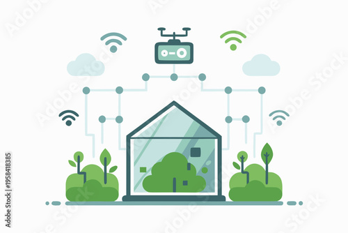 Smart greenhouse connected to a wireless network with automated controls