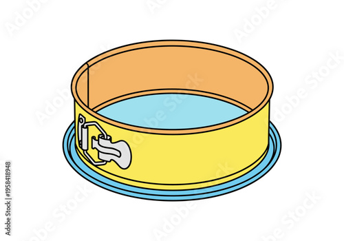 Springform pan for baking cakes and cheesecakes with removable sides