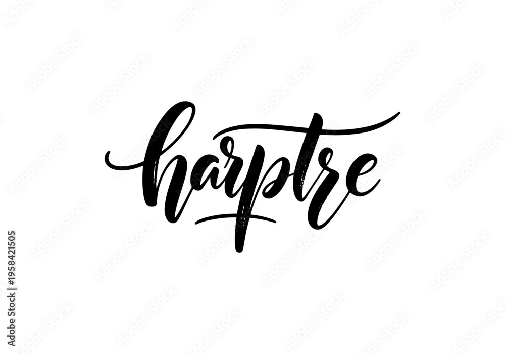 Obraz premium Elegant calligraphy spelling out the word 'harpstre' in a flowing script