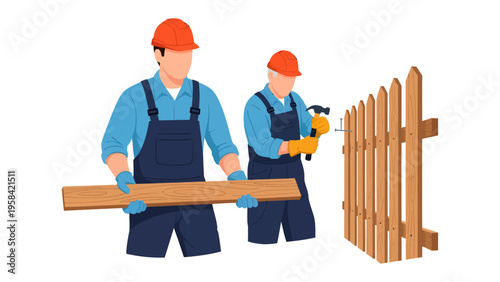 Labor Day Celebration: A group of construction workers, united in solidarity, hold up a banner proudly proclaiming Labor Day, honoring the hard work and dedication of the workforce.