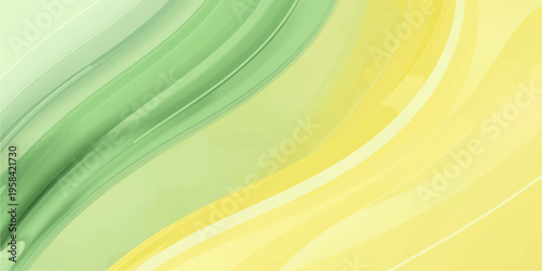 Abstract green and colorful background with smooth waves and bright lines creates a flowing motion effect with a vibrant texture for a modern art backdrop