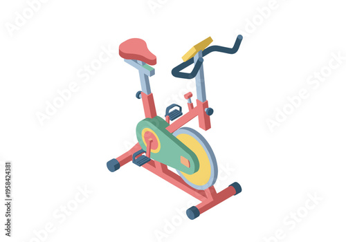 Isometric exercise bike with colorful design for home fitness