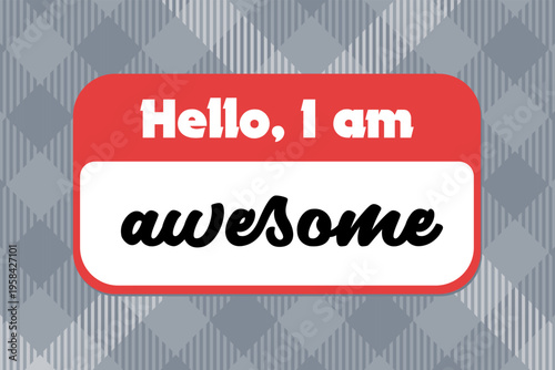 Being awesome concept illustration. Self-confidence and positive mental self-image.