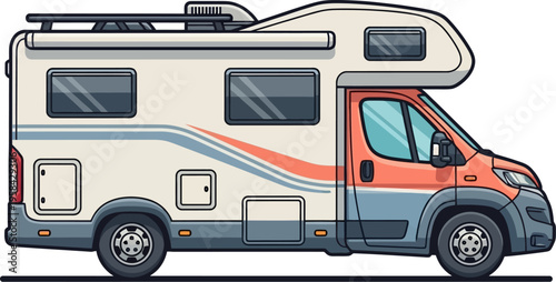 Compact motorhome camper for family road trip travel