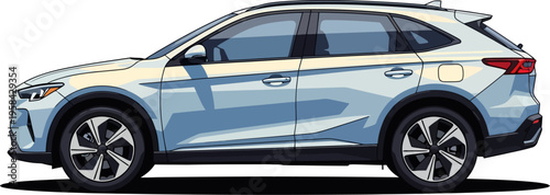 Contemporary light blue suv for daily family use