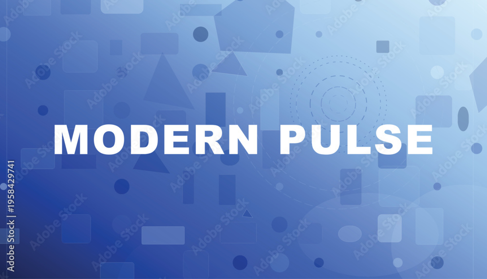 Obraz premium Modern pulse title screen with blue gradient background