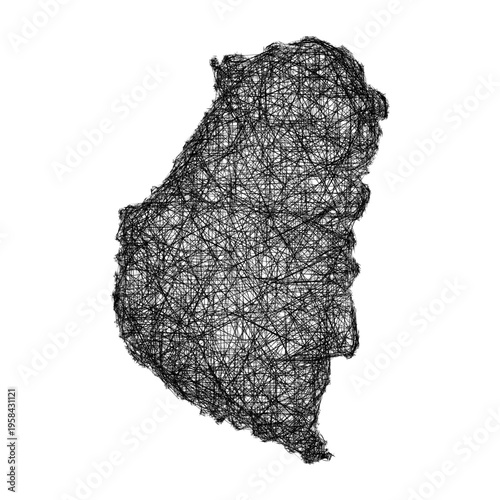 Sketch Entre Rios outline map design