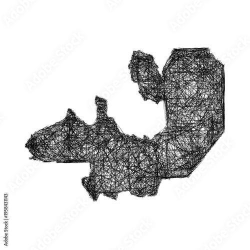 Sketch Salta outline map design