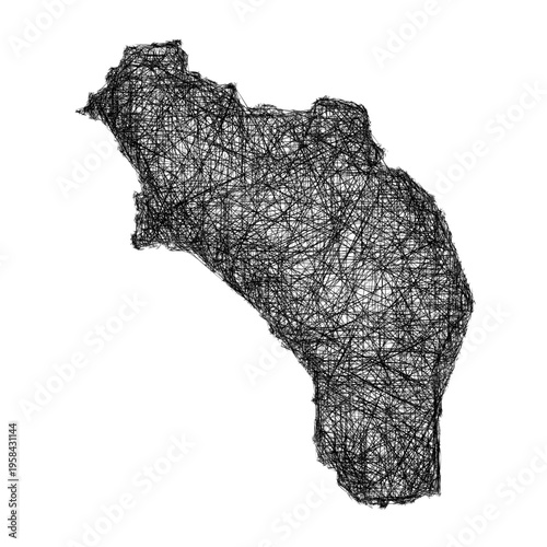Sketch La Rioja outline map design
