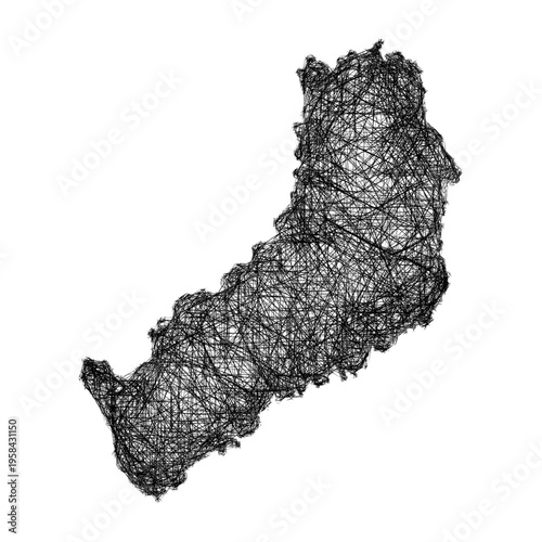 Sketch Misiones outline map design
