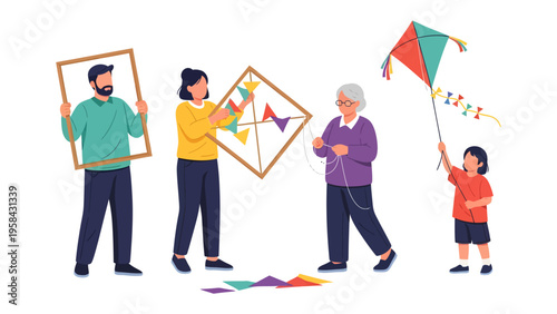 Labor Day Celebration: A group of construction workers, united in solidarity, hold up a banner proudly proclaiming Labor Day, honoring the hard work and dedication of the workforce.