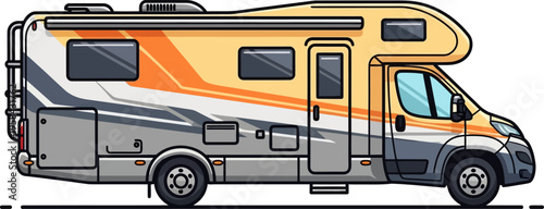 Luxury class c motorhome with modern graphic decals