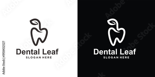 Dental Leaf Logo Design.