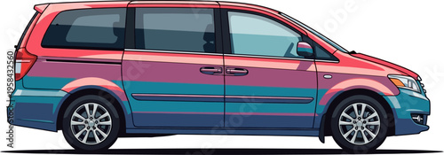 Modern passenger minivan for family travel