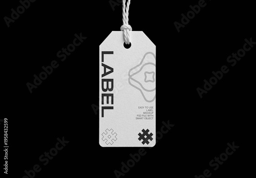 Isolated Clothing Badge Mockup