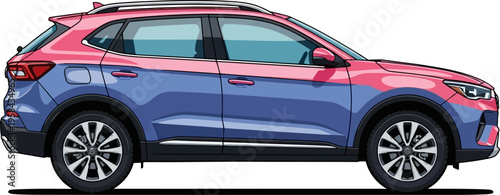 Pink and purple gradient modern suv