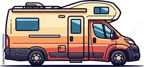 Recreational camper van motorhome travel leisure vehicle