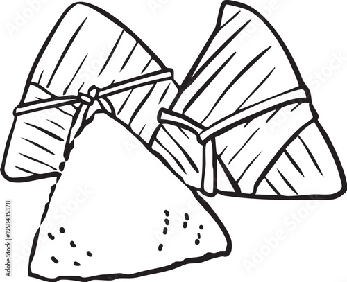 三角形のちまき_単色