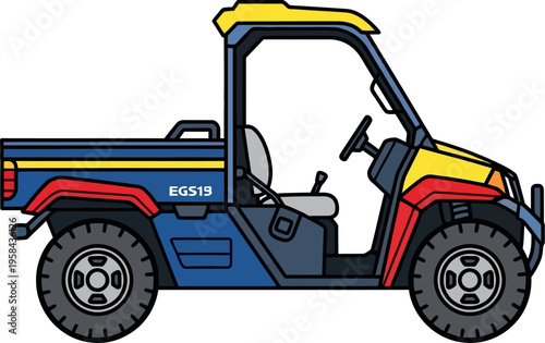 Utility task vehicle utv side view