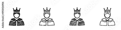 Sketch prince icon design set