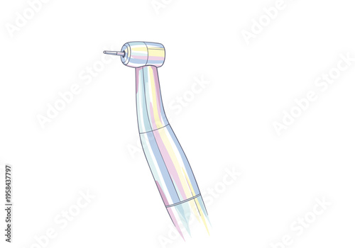 Dental handpiece with pastel colors, clean and modern design for dental clinics