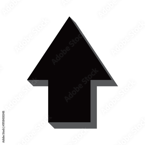 立体的な上向き矢印