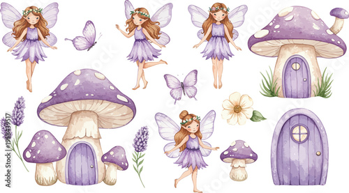 Cute vector illustration set of a happy cartoon family with a smiling woman, baby, and child character icons celebrating love and childhood fun