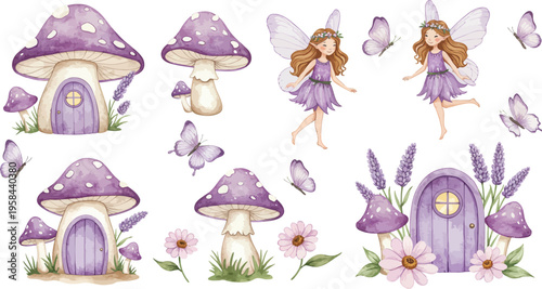 Cute vector illustration set of a happy cartoon family with a smiling woman, baby, and child character icons celebrating love and childhood fun