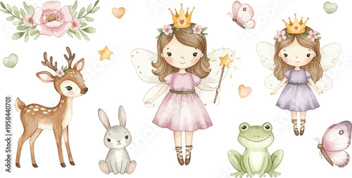 Cute vector illustration set of a happy cartoon family with a smiling woman, baby, and child character icons celebrating love and childhood fun